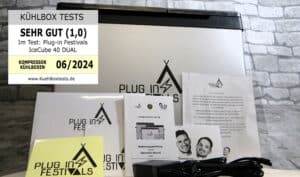 Plug-in Festivals 40 Dual Kompressor Kühlbox Testergebnis Siegel